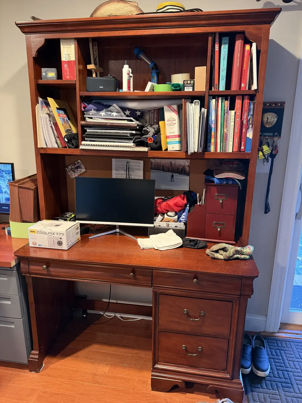 Cherry desk & hutch, photo 1 of 1