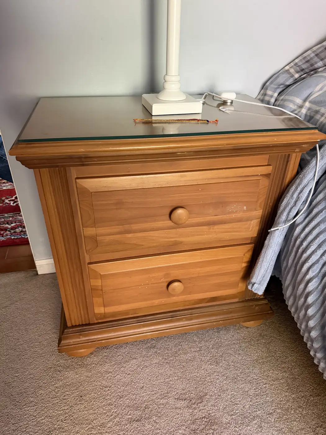 Pair of pine nightstands, photo 1 of 2